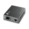 P-Link MC112CS network media converter 100 Mbit/s Single-mode Black
