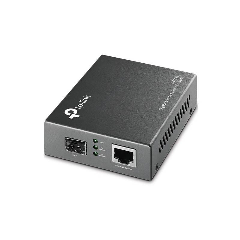 P-Link MC220L network media converter 1000 Mbit/s Multi-mode, Single-mode Black