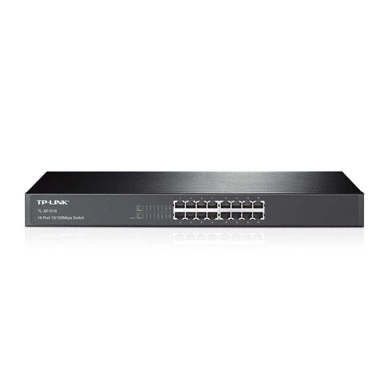 P-Link 16-Port 10/100Mbps Rackmount Network Switch