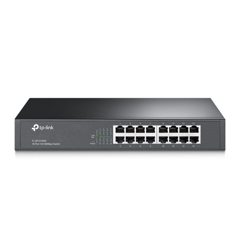 P-Link TL-SF1016DS network switch Unmanaged Fast Ethernet (10/100) 1U Black