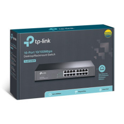 P-Link TL-SF1016DS network switch Unmanaged Fast Ethernet (10/100) 1U Black