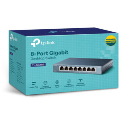 P-Link TL-SG108 network switch Unmanaged L2 Gigabit Ethernet (10/100/1000) Black