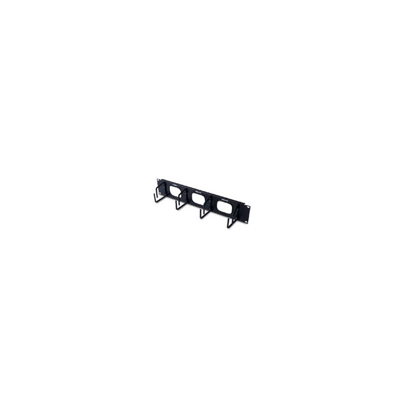 APC  2U Horizontal Cable Organizer w/ Pass-Thru Black