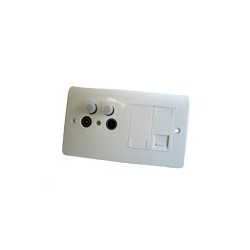 Lounge Plate (TV, FM/DAB, SAT, Uplink & Telephone Socket)